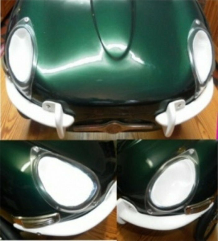 Tri-ang Vintage Pedal Car Jaguar E Type Headlights Pair